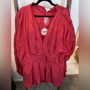 Hayden Top in red. Size 3x